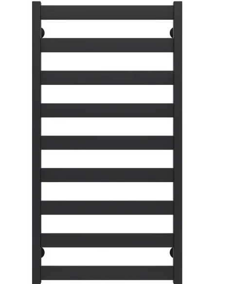 Полотенцесушитель водяной Deffi Silvia П9 500х1000 боковое правое подключение черный A.SV.100.50.9.B.C