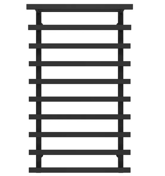 Полотенцесушитель водяной Deffi Agata П10 400x1000 боковое левое подключение черный A.AG.100.40.10.B.B