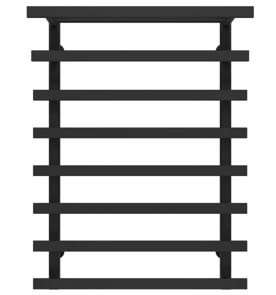 Сушка для рушників водяна Deffi Agata П8 500x800 бічне праве підключення чорний A.AG.80.50.8.B.C