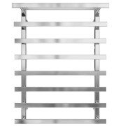 Полотенцесушитель водяной Deffi Agata П8 400x800 боковое правое подключение хром A.AG.80.40.8.C.C