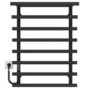 Электрический полотенцесушитель Deffi Agata П8 400x800 левое подключение JD04 черный A.AG.80.40.8.E.B.L.4