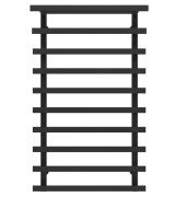 Полотенцесушитель водяной Deffi Agata П10 500x1000 боковое левое подключение черный A.AG.100.50.10.B.B