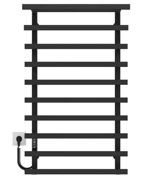 Электрический полотенцесушитель Deffi Agata П10 400x1000 левое подключение JD04 черный A.AG.100.40.10.E.B.L.4