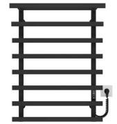 Електрична сушарка для рушників Deffi Agata П8 500x800 праве підключення JD04 чорний A.AG.80.50.8.E.B.R.4