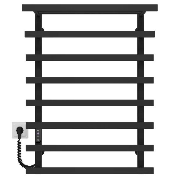 Электрический полотенцесушитель Deffi Agata П8 500x800 левое подключение JD04 черный A.AG.80.50.8.E.B.L.4