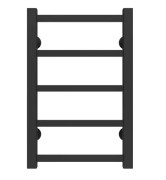 Сушка для рушників водяна Deffi Forest П6 200х600 бічне ліве підключення чорний A.FR.60.20.6.B.B