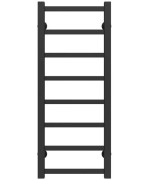 Полотенцесушитель водяной Deffi Forest П8 200х800 нижнее подключение черный A.FR.80.20.8.B.A