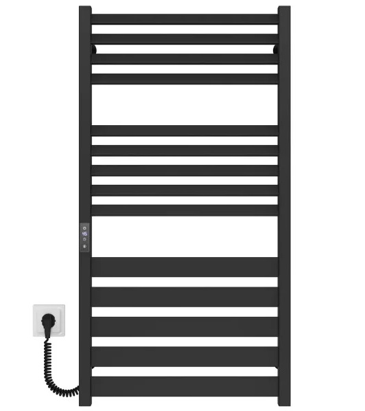 Електрична сушарка для рушників Deffi Diamant П14 500х1000 ліве підключення JD04 чорний A.DT.100.50.14.E.B.L.2