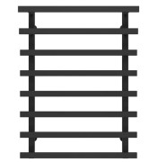 Сушка для рушників водяна Deffi Breeze П8 500x800 бічне ліве підключення чорний A.BZ.80.50.8.B.B