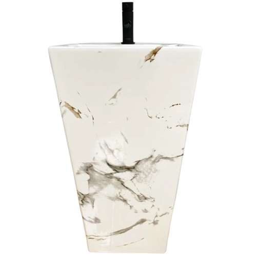 Раковина для ванної кімнати VBI ALATRI CARRARA 44x38 см кераміка мармур VBI-019014