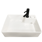 Раковина для ванної VBI ALTAMURA M 59,5x35 см накладна на пральну машинку кераміка білий VBI-016001