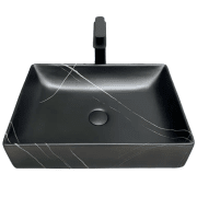 Раковина для ванної кімнати VBI LATINA 51x34,5 см кераміка чорний камінь матовий VBI-013103