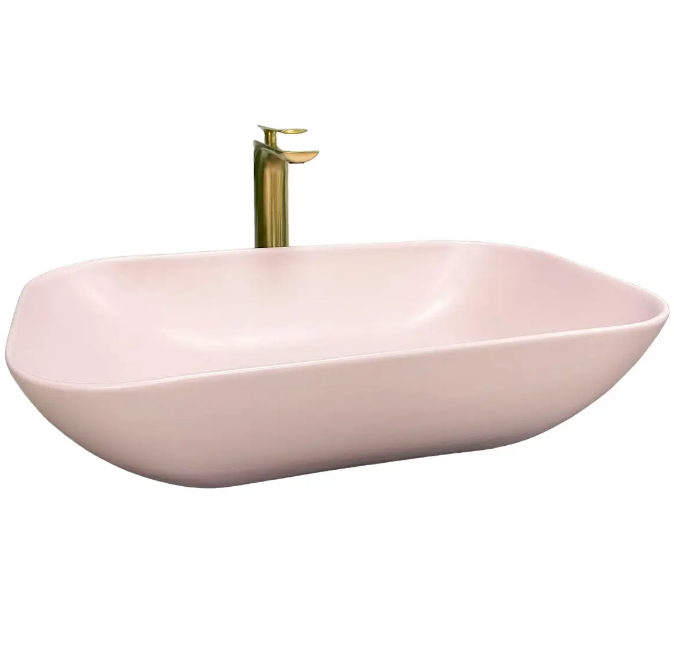 Раковина для ванної кімнати VBI AVEZZANO 58x35,5 см кераміка рожевий матовий VBI-014405