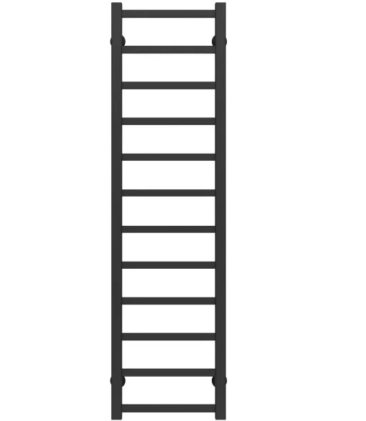 Полотенцесушитель водяной Deffi Forest П12 200х1200 нижнее подключение черный A.FR.120.20.12.B.A