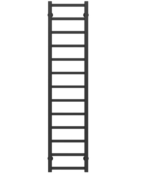 Полотенцесушитель водяной Deffi Forest П13 200х1400 нижнее подключение черный A.FR.140.20.13.B.A