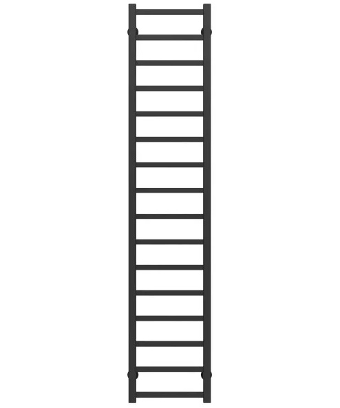Полотенцесушитель водяной Deffi Forest П16 200х1600 боковое левое подключение черный A.FR.160.20.16.B.B