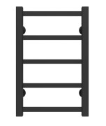 Полотенцесушитель водяной Deffi Forest П5 300х500 боковое правое подключение черный A.FR.50.30.5.B.C