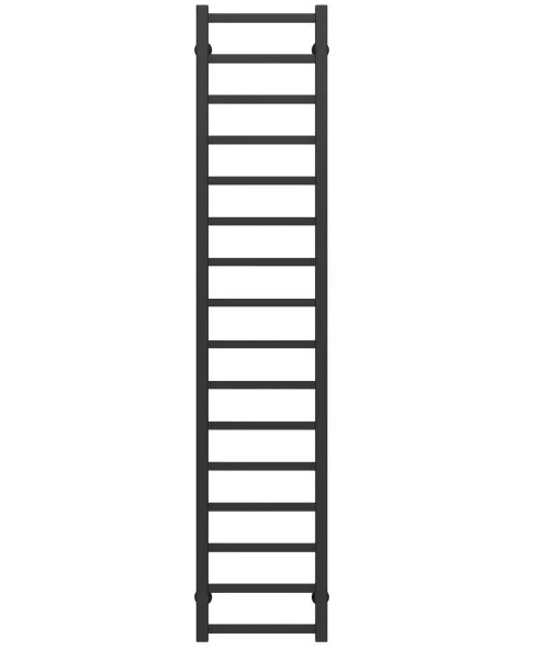 Полотенцесушитель водяной Deffi Forest П16 300х1600 боковое правое подключение черный A.FR.160.30.16.B.C
