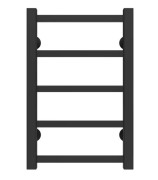 Полотенцесушитель водяной Deffi Forest П5 400х500 боковое правое подключение черный A.FR.50.40.5.B.C