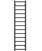 Полотенцесушитель водяной Deffi Forest П13 400х1400 нижнее подключение черный A.FR.140.40.13.B.A