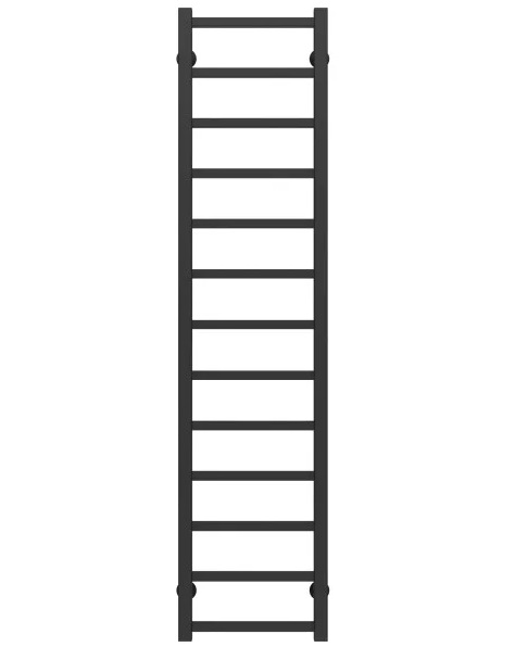 Сушка для рушників водяна Deffi Forest П13 400х1400 бічне ліве підключення чорний A.FR.140.40.13.B.B