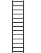 Полотенцесушитель водяной Deffi Forest П13 400х1400 боковое правое подключение черный A.FR.140.40.13.B.C