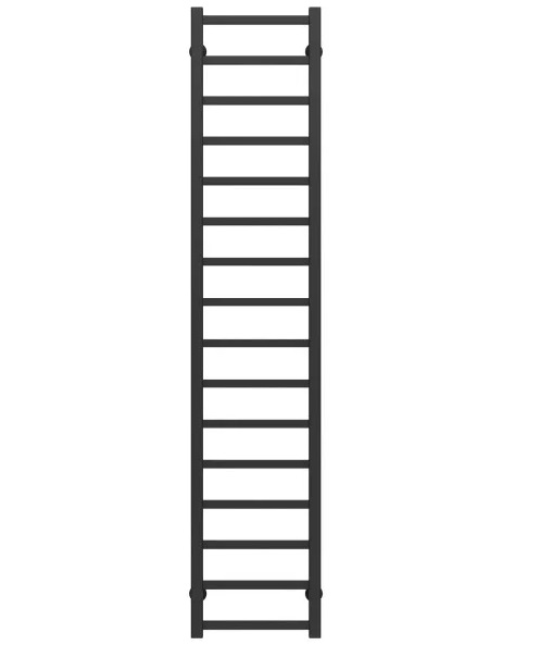 Сушка для рушників водяна Deffi Forest П16 400х1600 бічне ліве підключення чорний A.FR.160.40.16.B.B