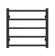 Полотенцесушитель водяной Deffi Forest П5 500х500 боковое правое подключение черный A.FR.50.50.5.B.C