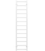 Полотенцесушитель водяной Deffi Forest П13 400х1400 боковое левое подключение белый A.FR.140.40.13.W.B