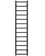 Полотенцесушитель водяной Deffi Forest П13 400х1400 боковое левое подключение черный A.FR.140.40.13.B.B