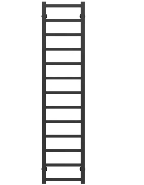 Полотенцесушитель водяной Deffi Forest П13 400х1400 боковое правое подключение черный A.FR.140.40.13.B.C