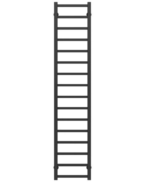 Полотенцесушитель водяной Deffi Forest П16 400х1600 боковое левое подключение черный A.FR.160.40.16.B.B