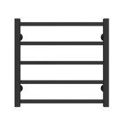 Полотенцесушитель водяной Deffi Forest П5 500х500 боковое левое подключение черный A.FR.50.50.5.B.B