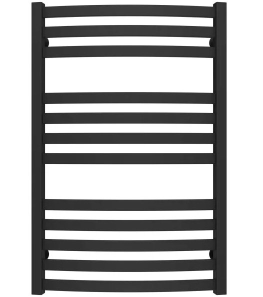 Полотенцесушитель водяной Deffi Dexter П12 500х800 нижнее подключение черный A.DR.80.50.12.B.A