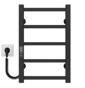 Електрична сушарка для рушників Deffi Forest П6 200х600 ліве підключення JD04 чорний A.FR.60.20.6.E.B.L.2