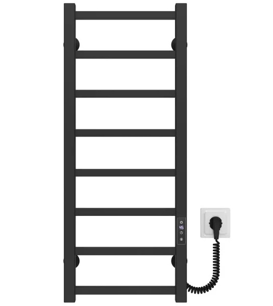 Электрический полотенцесушитель Deffi Forest П8 200х800 правое подключение JD04 черный A.FR.80.20.8.E.B.R.2