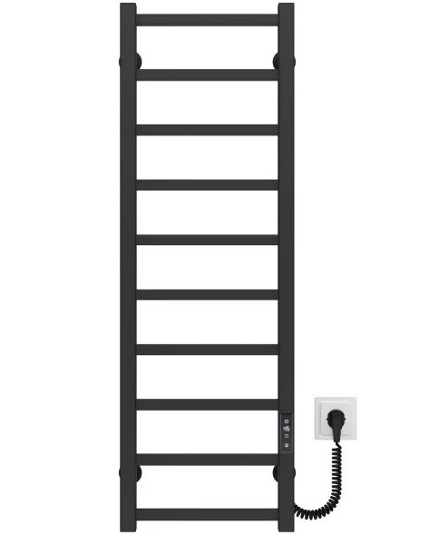 Електрична сушарка для рушників Deffi Forest П10 200х1000 праве підключення JD04 чорний A.FR.100.20.10.E.B.R.2