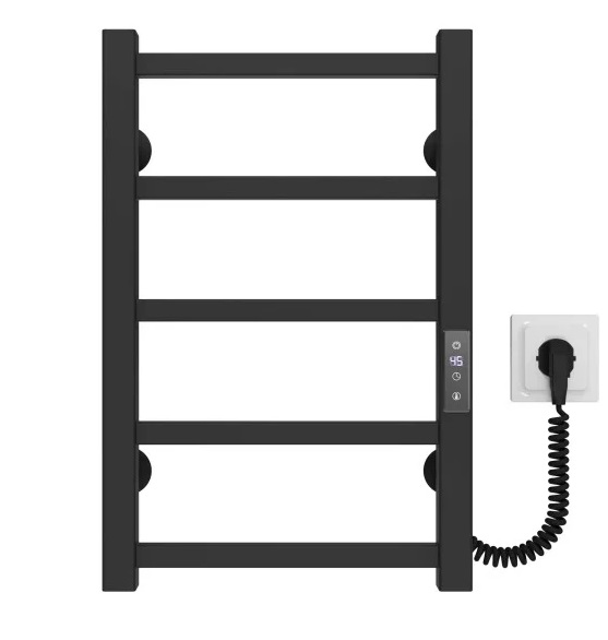 Електрична сушарка для рушників Deffi Forest П5 300х500 праве підключення JD04 чорний A.FR.50.30.5.E.B.R.2