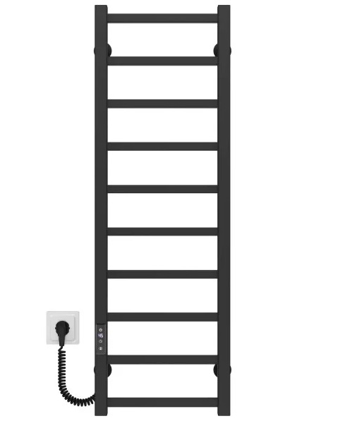Электрический полотенцесушитель Deffi Forest П10 300х1000 левое подключение JD04 черный A.FR.100.30.10.E.B.L.2