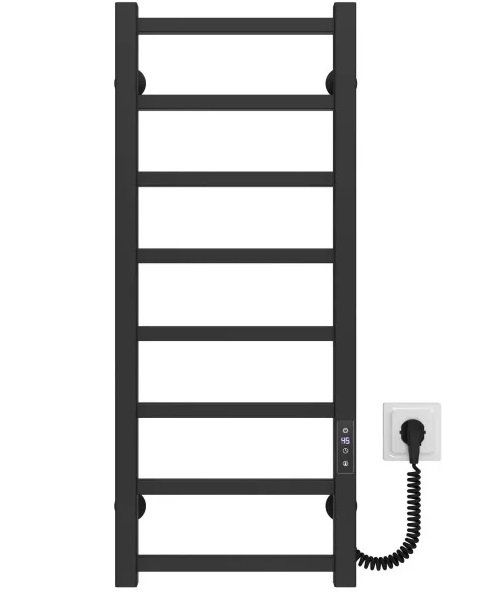 Электрический полотенцесушитель Deffi Forest П8 300х800 правое подключение JD04 черный A.FR.80.30.8.E.B.R.2
