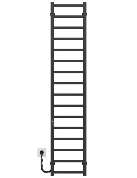Электрический полотенцесушитель Deffi Forest П16 300х1600 левое подключение JD04 черный A.FR.160.30.16.E.B.L.2