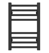 Полотенцесушитель водяной Deffi Lima П8 300х500 боковое правое подключение черный A.LI.50.30.8.B.C