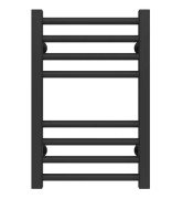 Полотенцесушитель водяной Deffi Lima П8 300х500 боковое левое подключение черный A.LI.50.30.8.B.B