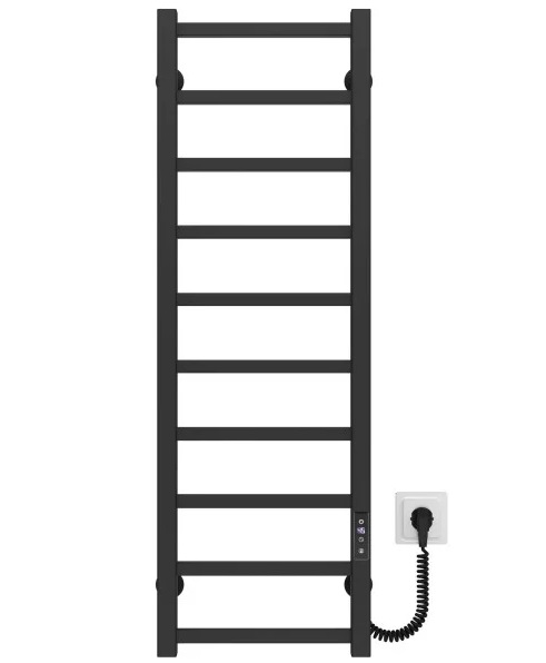 Электрический полотенцесушитель Deffi Forest П10 400х1000 правое подключение JD04 черный A.FR.100.40.10.E.B.R.2