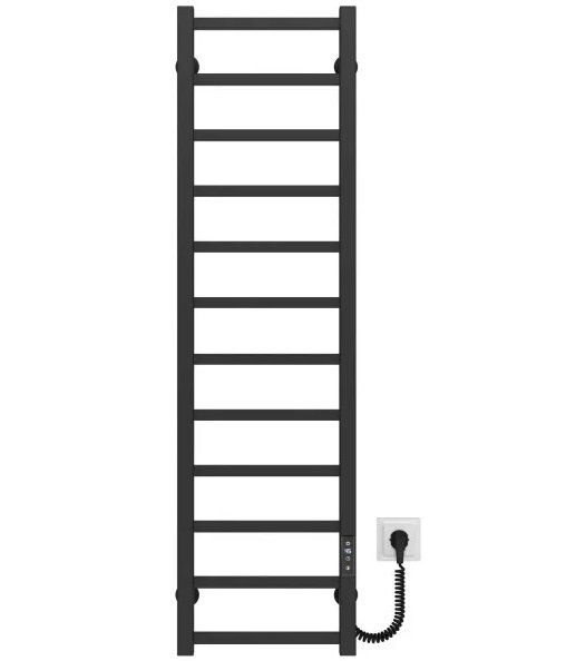 Електрична сушарка для рушників Deffi Forest П12 400х1200 праве підключення JD04 чорний A.FR.120.40.12.E.B.R.2