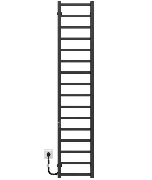 Электрический полотенцесушитель Deffi Forest П16 400х1600 левое подключение JD04 черный A.FR.160.40.16.E.B.L.2