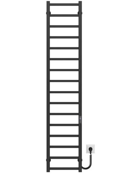 Электрический полотенцесушитель Deffi Forest П16 400х1600 правое подключение JD04 черный A.FR.160.40.16.E.B.R.2