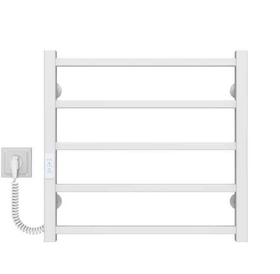Электрический полотенцесушитель Deffi Forest П5 500х500 левое подключение WD04 белый A.FR.50.50.5.E.W.L.4