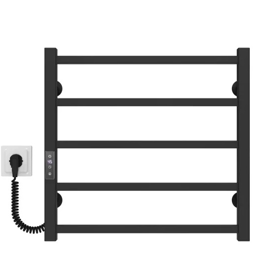 Электрический полотенцесушитель Deffi Forest П5 500х500 левое подключение JD04 черный A.FR.50.50.5.E.B.L.2