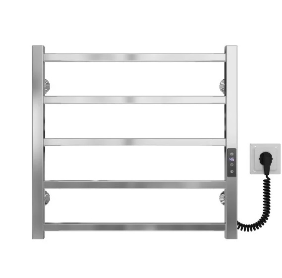 Электрический полотенцесушитель Deffi Forest П5 500х500 правое подключение JD04 хром A.FR.50.50.5.E.C.R.2